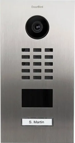 DoorBird D2101V Video-Zugangssystem Edelstahl - Haus-Alarmanlagen mit hochwertigem Edelstahl-Design, bietet eine sichere Videoüberwachung und Zutrittskontrolle für Ihr Zuhause.