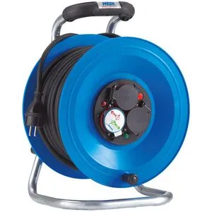 HEDI Kabeltrommel Professional, 50m, für außen IP44, 3x Schutzkontaktsteckdose