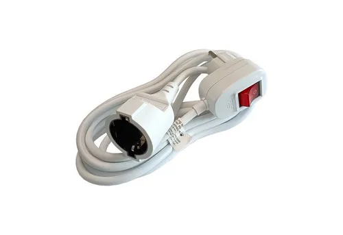 HEITECH Verlängerungskabel Schuko Schalter 3m