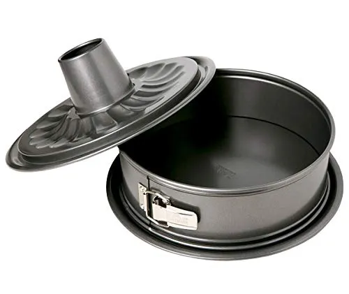 Birkmann Easy Baking Springform 28 cm - Kuchenform mit zwei austauschbaren Böden, antihaft und auslaufsicher. Ideal für perfekte Backergebnisse mit hohem Rand und hervorragender Wärmeleitung.