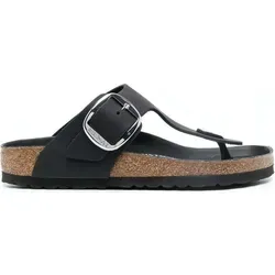 BIRKENSTOCK Gizeh Big Buckle LEOI Black HEX Sandalen, Größe 40 - Modische Zehentrenner in Schwarz mit großem Schnallen-Design, ideal für stilbewusste Damen. Komfortabel und vielseitig einsetzbar für den Sommer.