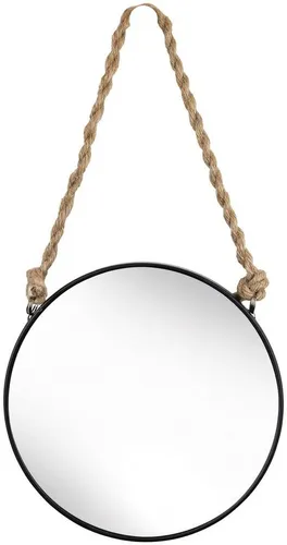 Kleine Wolke Kosmetikspiegel Rope in schwarz von Kleine Wolke