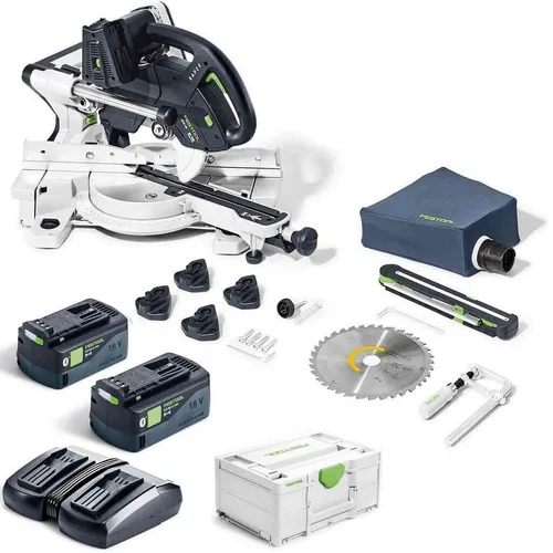 Festool Akku-Kapp-Zugsäge KAPEX KSC 60 EB 5,0 I-Plus - Sägen, hochpräzise Kappschnitte mit Akku-Power für den ganzen Tag – ideal für Profis und Heimwerker.