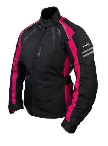 Roleff RO982 Damen Motorradjacke – Schwarz-Pink, XXL, atmungsaktiv & wasserdicht - Hochwertige Damen Motorradjacke mit abriebfestem Obermaterial und herausnehmbarem Thermofutter. Ideal für kühle Tage, mit Belüftungsöffnungen für optimalen Komfort beim Fahren. Flexibel anpassbar für individuellen Sitz.