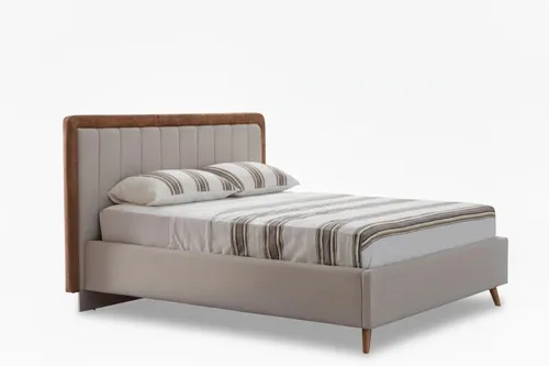 Modernes weißes Doppelbett mit gepolstertem Kopfteil - Elegantes Doppelbett für Erwachsene, gefertigt aus hochwertigem Holz mit einer komfortablen Liegefläche von 160 x 200 cm. Ideal für stilvolle Schlafzimmer, sorgt für einen modernen Look und gemütliche Nächte.