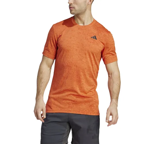 adidas Tennis Tshirt Freelift (Recycling-Polyester) HEAT.RDY orangerot Herren, Größe: M