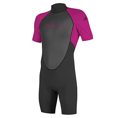 ONEILL Mädchen Youth Reactor II 2mm Back Zip Spring Wetsuit, schwarz (Berry), 16 - Hochwertiger Neoprenanzug für Mädchen, ideal für Wassersport. Mit atmungsaktiven Nähten und verstellbarem Halsabschluss für optimalen Tragekomfort.