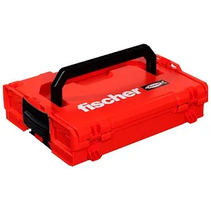 fischer L-Boxx Werkzeugkiste 442x357x117mm - Praktische Werkzeugkiste für Elektroinstallation, leicht zu transportieren mit eingelassenen Seitengriffen und kompatibel mit L-BOXX, Sortimo und Bosch-Systemen.