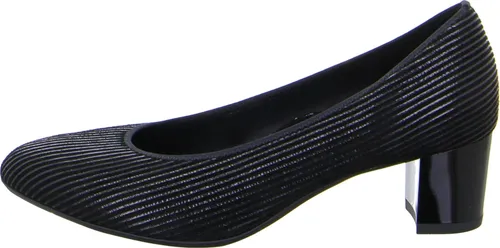 ARA Damen Knokke Pumps - Elegante schwarze Wildlederpumps in Größe 37.5 EU - Damen-Pumps aus hochwertigem Wildleder mit komfortablem Blockabsatz für stilvolle Auftritte und perfekten Tragekomfort.