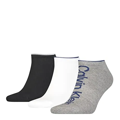 Calvin Klein 3P Men Athleisure Sneaker Socks Grau/Schwarz One Size Herren