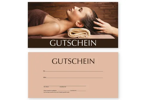 cosmeticPlus Geschenkkarte 50 Gutscheinkarten für Massage, Spa & Wellness - Grußkarten für Kundenbindung und Neukundengewinnung: Flexibel einsetzbar, ideal für Geschenke und steigert die Sichtbarkeit Ihres Salons.