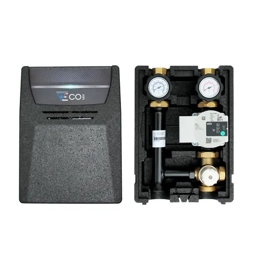 Heizkreis Pumpengruppe mit 3-Wege-Mischer - Brenner & Kessel, energieeffiziente Pumpengruppe für optimale Heizleistung und Komfort mit einem Festwert von 25-55°C.