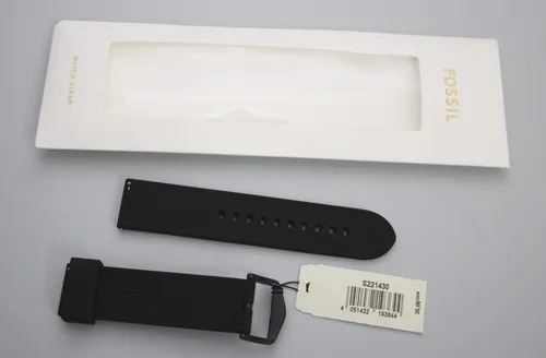 Fossil S221430 Silikonband für Herrenuhr 22 mm Schwarz NEU von Fossil
