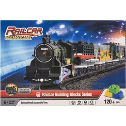 120-tlg. Konstruktions-Set Eisenbahn mit Licht & Sound