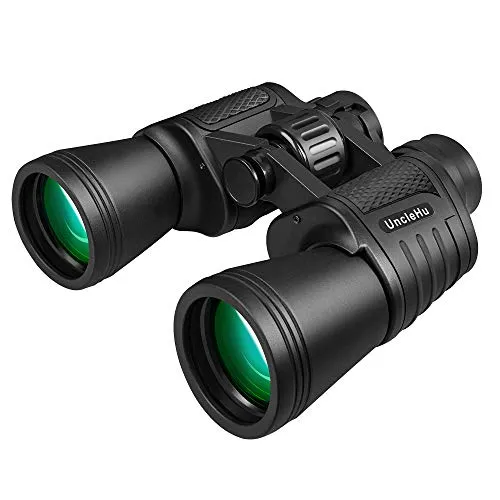 UncleHu® 20x50 Hochleistungs-Fernglas für Erwachsene mit wenig Licht Nachtsicht, kompaktes wasserdichtes Fernglas für Vogelbeobachtung, Jagd, Reisen, Fußballspiele, Stargazing mit Tragetasche und Gurt