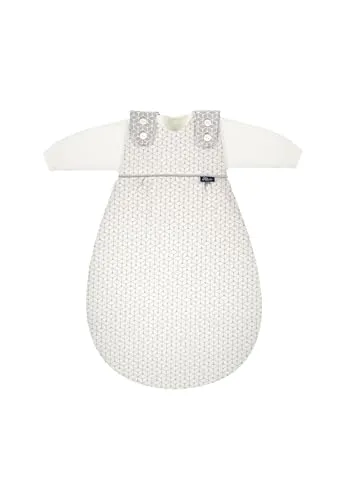Alvi 42350/944-8 Schlafsack für Babys, Taupe, Grau, bedruckt, Baumwolle, langärmelig, Junge/Mädchen, Reißverschluss