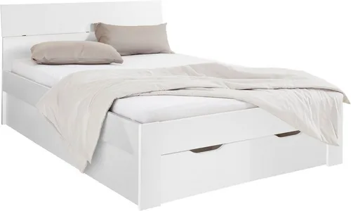 rauch BLUE Flexx Bett Alabama 140 x 200 cm - Funktionsbett mit großzügiger Liegefläche, inkl. Sockelschubkästen und Holzkopfteil, Made in Germany für höchsten Komfort und Qualität.