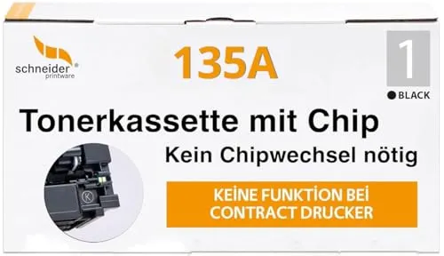 schneiderprintware ([Mit Original-Chip | wiederverwendet]) Toner kompatibel für HP 135A W1350A für HP Laserjet MFP M234dw M234dwn M234sdw M234sdn M209dwn M209dw M209 M234