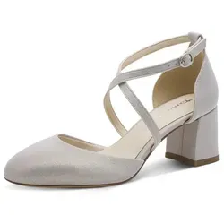 Tamaris Damen Pumps 1-22438-46 in Silber mit Blockabsatz von Tamaris