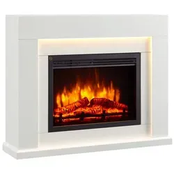 Balderia Elektrokamin Elektrokamin Standkamin BALDERIA Elektra – Heizung bis 2000 W, weiss, Standkamin, App, 3D Flammeneffekt, Knistersound, 2000 W, Fernbedienung weiß