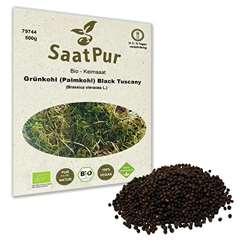 BIO Keimsprossen Grünkohl Keimsaat Sprossen Microgreen Mikrogrün Superfood 500 g