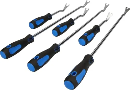 BRILLIANT TOOLS BT511045 Lösewerkzeug-Satz für Verkleidungsclips, 6-tlg [Powered by KS TOOLS]