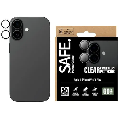 PanzerGlass SAFE. by Kameraschutz (1 Stk., Apple iPhone 16, Apple iPhone 16 Plus, Apple iPhone 17) (SA30618)