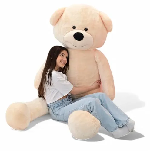 Odolplusz Riesen Teddybär XXL, 220 cm - Stofftiere & Teddybären – Riesiger Teddybär aus hochwertigem Plüsch, leicht und weich, ideal als Blickfang und perfektes Geschenk für jedes Alter.