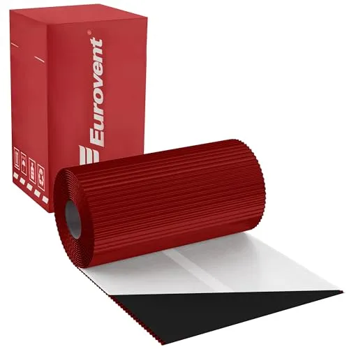 EUROVENT FLEX STANDARD 300mm x 5,0m Wandanschlussband/Kaminanschlussband ALU 2D Struktur (RAL3011 - Rot)