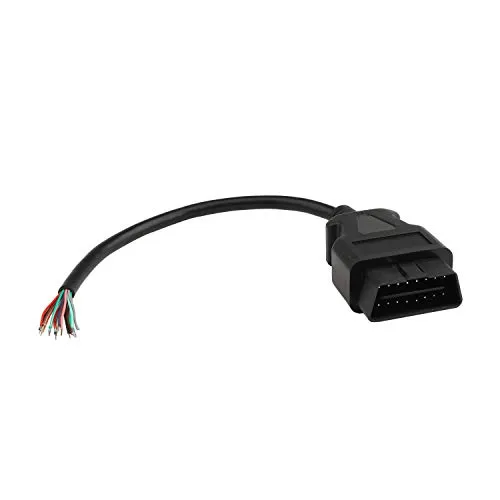 Futheda OBD-II 16-poliges Kabel zum Ende, offenes Kabel, OBD2-Stecker, 16-poliges Verbindungsstück, rundes Verlängerungskabel, 30 cm