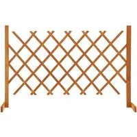 vidaXL Garten-Rankzaun Orange 120x90 cm aus Tannenholz - Robuster Rankzaun aus massivem Tannenholz mit orangefarbener Lasierung. Ideal zur Abgrenzung und Unterstützung von Kletterpflanzen. Erweiterbar für individuelle Gartenlösungen.