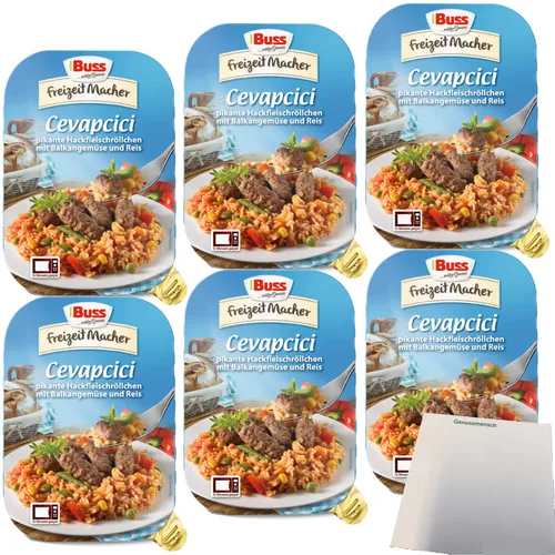 Buss Cevapcici Pikante Hackfleischröllchen Fertiggerich 6x300g Packung usy Block