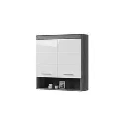 Hängeschrank SCHLOONSEE 74cm - Modern und Praktisch - Bad-Hängeschrank mit 2 Türen und 1 offenem Fach, aus hochwertigem MDF in verschiedenen Farben. Perfekt für stilvolle Badezimmerlösungen.