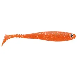 Jackson Fishing Kunstköder, Zanderbait 14cm Orange Glitter Zanderangeln Gummifisch 14 cm