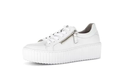 Gabor Damen Low-Top Sneaker, Frauen Halbschuhe,Freizeitschuhe,Turnschuhe,Laufschuhe,Freizeit,sportlich,straßenschuhe,Weiss,40.5 EU / 7 UK