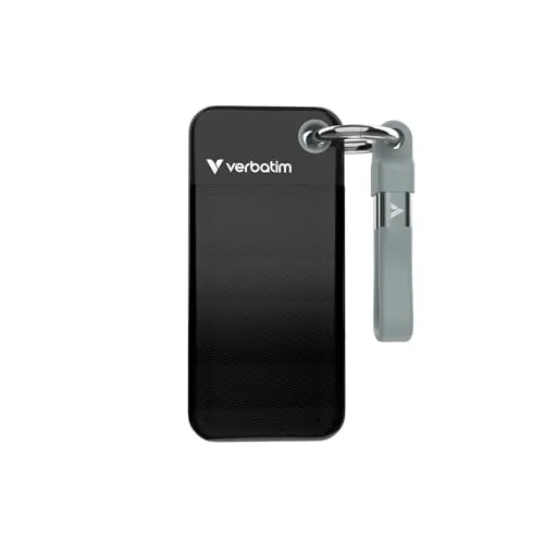 Verbatim Pocket SSD 1 TB - Externe Festplatte mit USB Typ-C 3.2 Gen 2, blitzschnelle Datenübertragung von 10 Gbit/s und kompakte Bauweise
