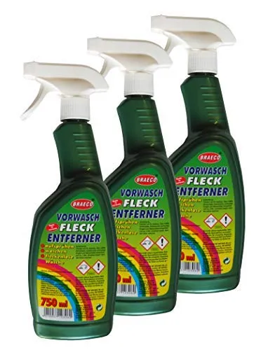 Vorwasch-Fleckentferner 750ml, Flecken-Entferner, Reinigungsmittel 6 x