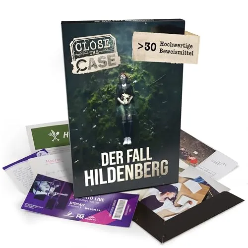 Simon & Jan 2068414 - Close the Case: Der Fall Hildenberg - Gesellschaftsspiel für Krimifans, bietet spannende Rätsel und interaktive Ermittlungen für ein unvergessliches Spielerlebnis.