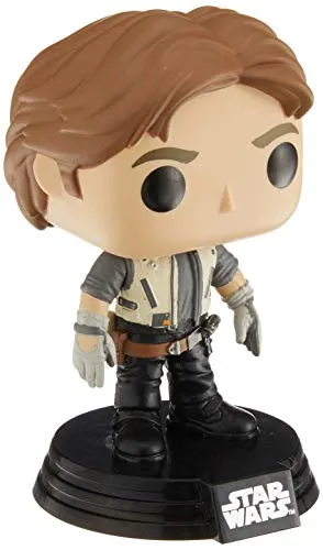 Funko Star Wars Solo Han Solo Wackelkopf-Figur - Actionfigur aus der beliebten 'POP!'-Reihe, 9 cm groß und perfekt für Star Wars-Fans. Ideal zum Sammeln und Ausstellen!