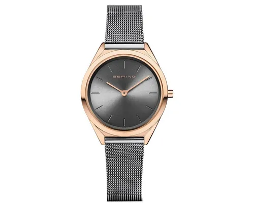 Bering Damen Armbanduhr Slim Classic - 17031-369 Edelstahl - Armbanduhren für Damen, elegante analoge Uhr mit Saphirglas und 30 m Wasserdichtigkeit, ideal für jeden Anlass.