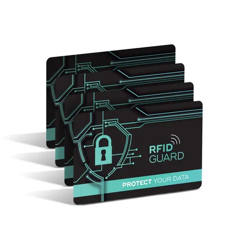 RFID GUARD 4x NFC Karte Schutz Abschirmung Blocker für EC Kreditkarten Ausweis