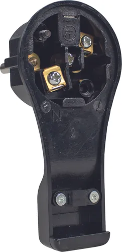 as-Schwabe 45039 | Schutzkontakt-Flachstecker, schwarz in schwarz von as - Schwabe