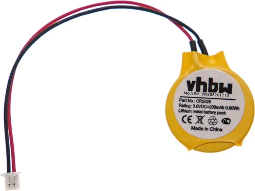 vhbw Universal BIOS-Batterie für diverse Computer Modellen (200 mAh, 3 V, Li-Mn)