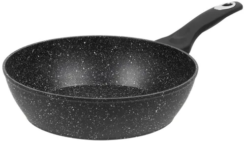 RESTO Kitchenware Bratpfanne Antlia - Tiefe Pfanne mit ergonomischem Soft-Touch-Griff und 4-lagiger Marmor-Antihaftbeschichtung, ideal für alle Herdarten und perfekte Wärmeverteilung.