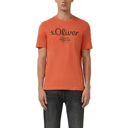 s.Oliver T-Shirt mit Logo-Print rot XXXL (60/62) in orange von s.Oliver