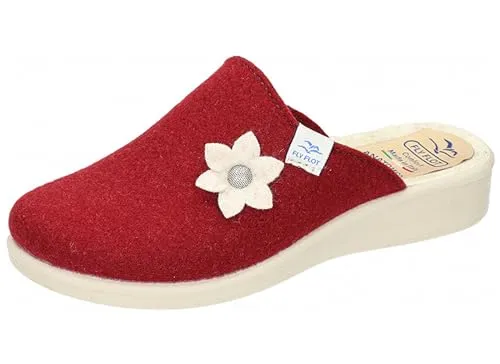 FLY FLOT Damen 864181 Hausschuh - Bordo, 39 EU - Bequeme Hausschuhe mit recycled PU-Sohle für nachhaltigen Komfort und stilvollen Look.