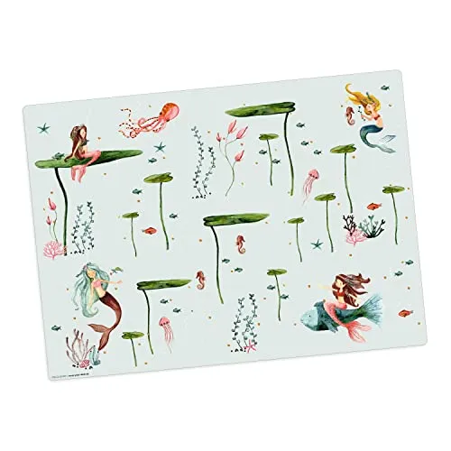 Tischset | Platzset abwaschbar - Meerjungfrau - aus erstklassigem Vinyl (Kunststoff - BPA-frei) - rutschfeste Tischunterlage mit zeitlosem Design - Tischmatte - Made in Germany