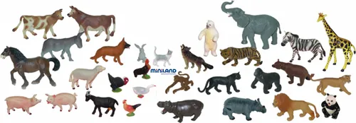 Haus- und Wildtiere Miniland 30 Figuren