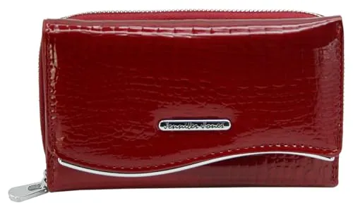 Jennifer Jones Echt-Leder Damen Geldbörse in rot von Jennifer Jones Leather