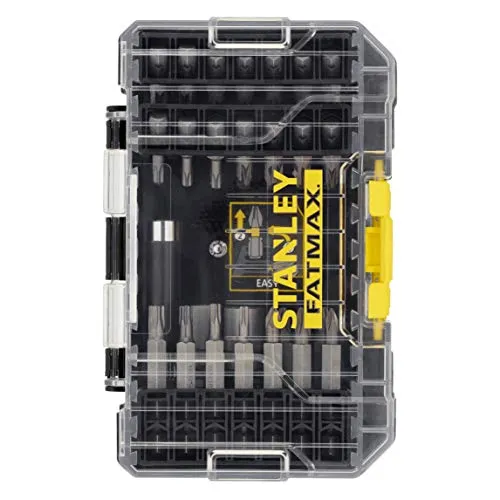 Stanley FatMax 40-tlg. Standard Bit-Set STA88560 (bestehend aus Phillips, HEX, Pozidriv und Torx Bits, im kleinen ToughCase, kompatibel mit Pro-Stack & T-Stak)